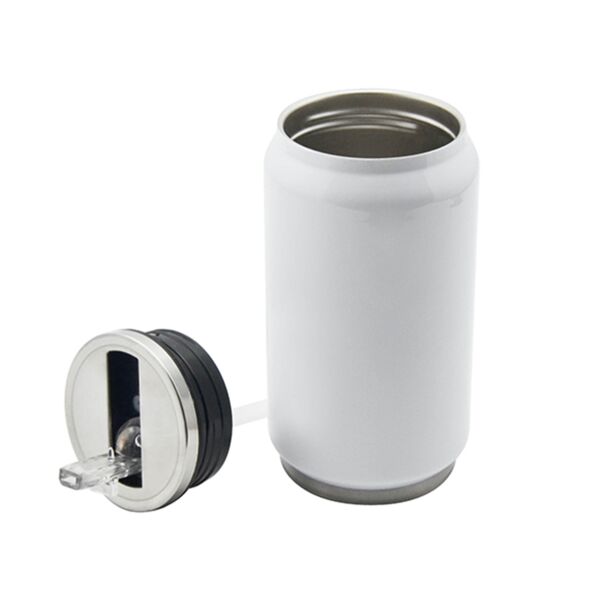 10oz/300ml Stainless Steel Coke Can with Straw Thumbnail