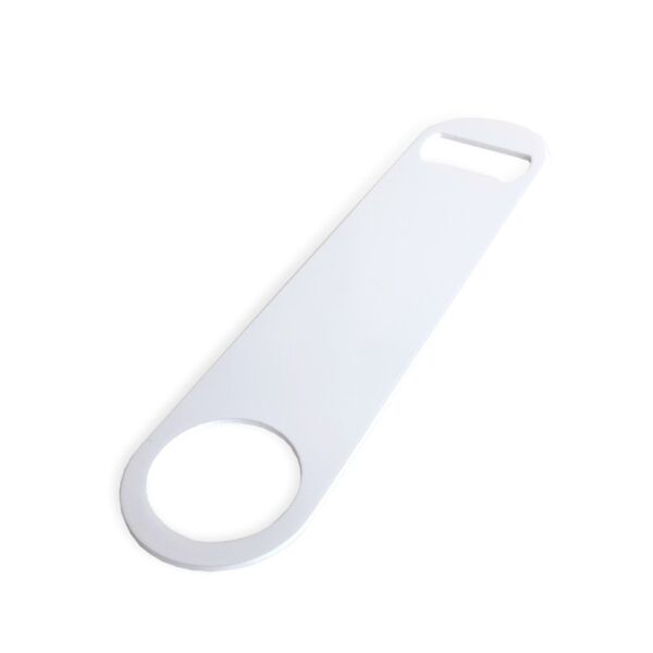 White Metal Bottle Opener - Long Thumbnail